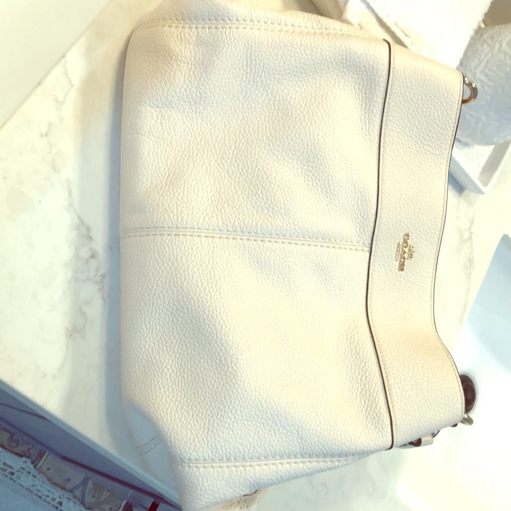 White pearl Coach Purse